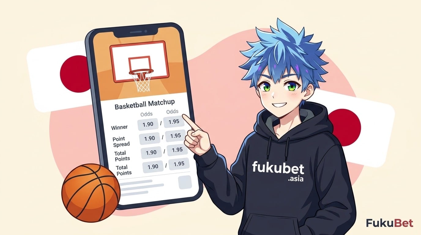 ブックメーカーでバスケに賭ける方法をフクちゃんが解説(NBA・Bリーグのオッズと賭け方)