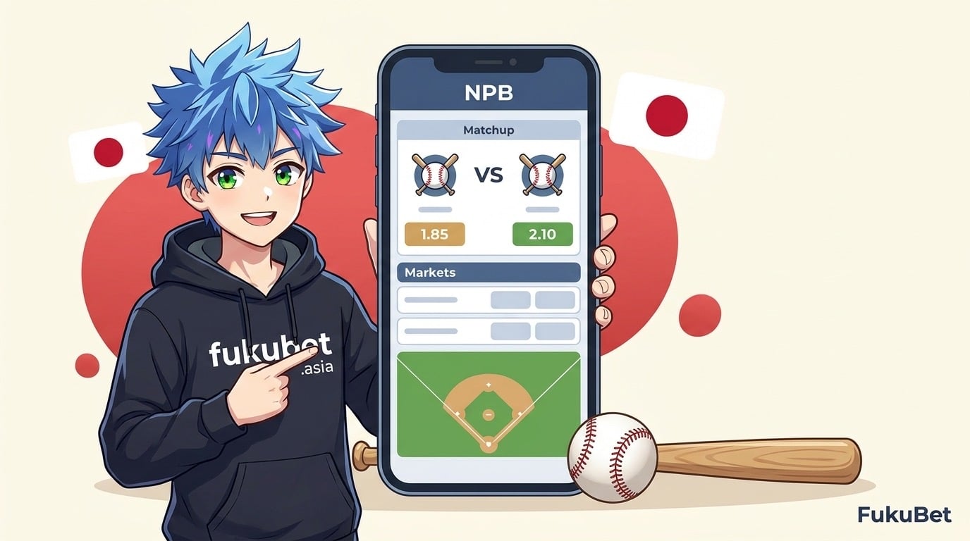 ブックメーカーでプロ野球（NPB）に賭ける方法をフクちゃんが解説（オッズ・賭け方）