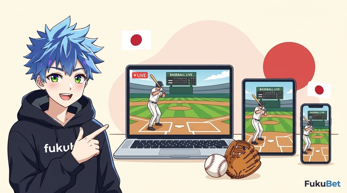 プロ野球（NPB）中継の視聴方法をフクちゃんが解説（テレビ・スマホ・アプリ）
