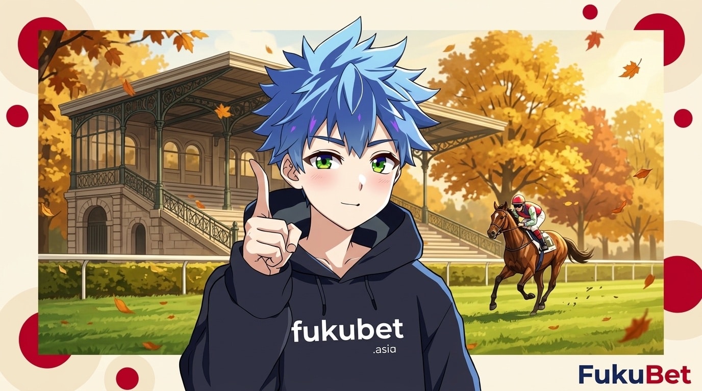 秋のロンシャン競馬場（凱旋門賞）をイメージしたフクちゃん