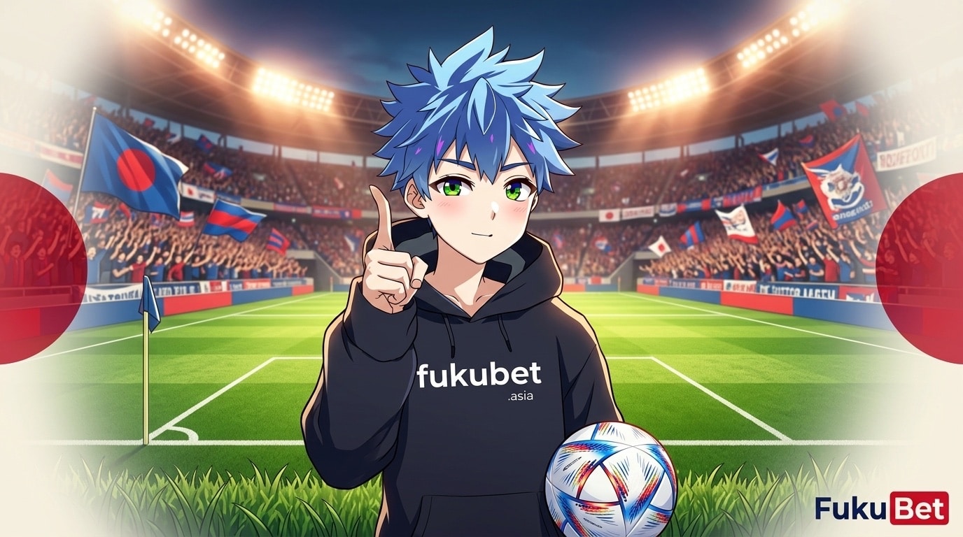 JリーグのスタジアムでベッティングをするフクちゃんとJ1・J2・J3
