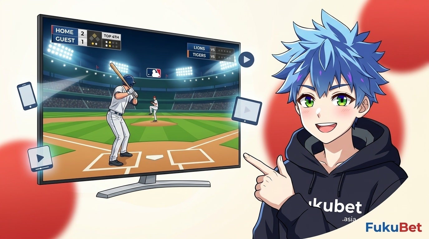 MLB中継を無料で視聴する方法をフクちゃんが解説(テレビ・スマホ・配信サービス)