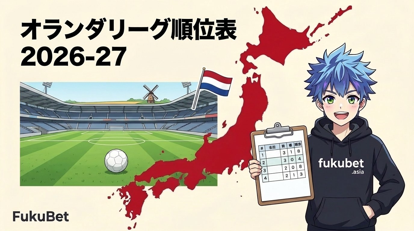 オランダリーグ順位表2026-27｜第10節終了、フェイエノールトが無敗で首位・日本人は4クラブに5人（エールディビジ）